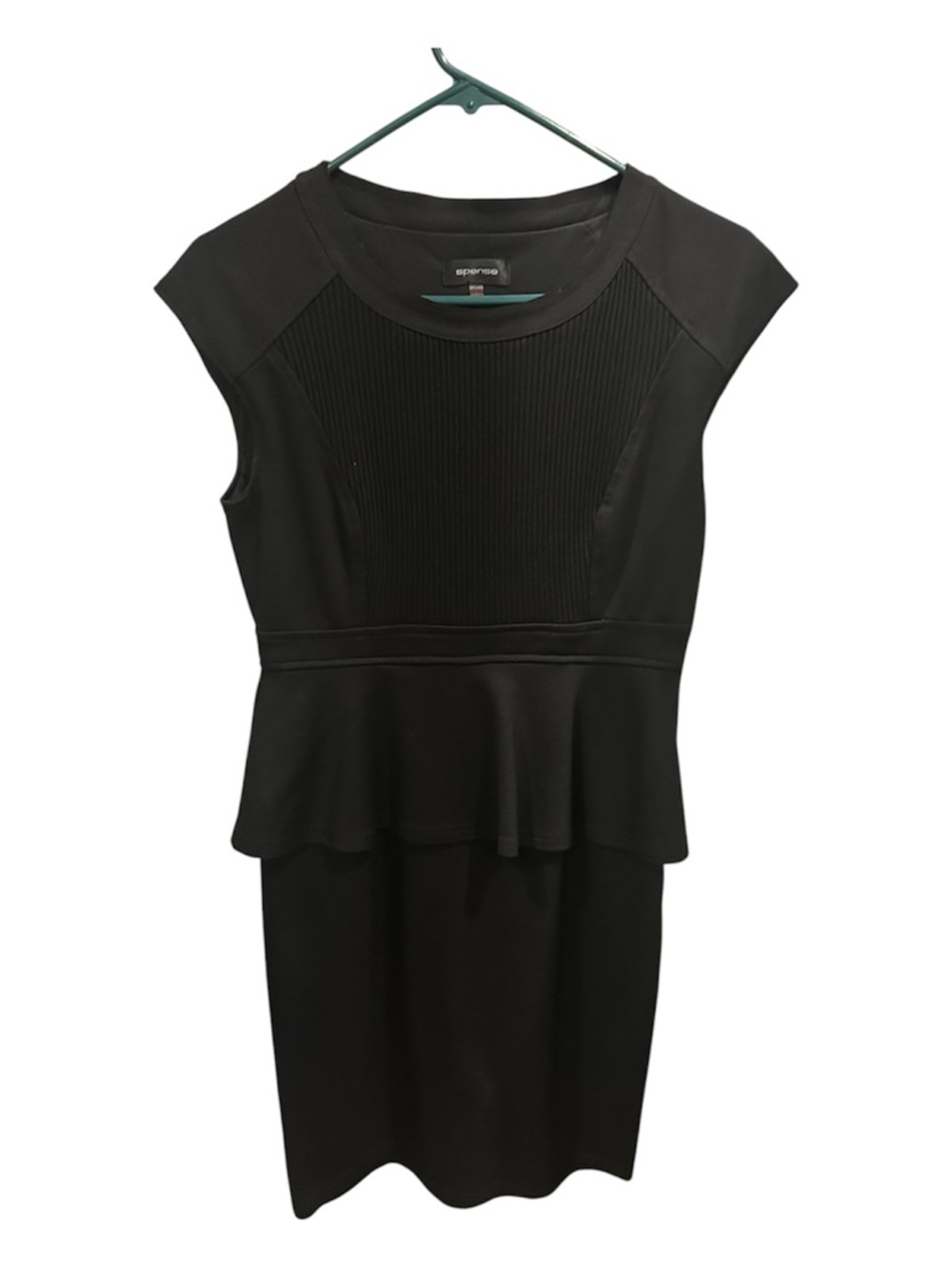 Spense Black Peplum Sheath Dress